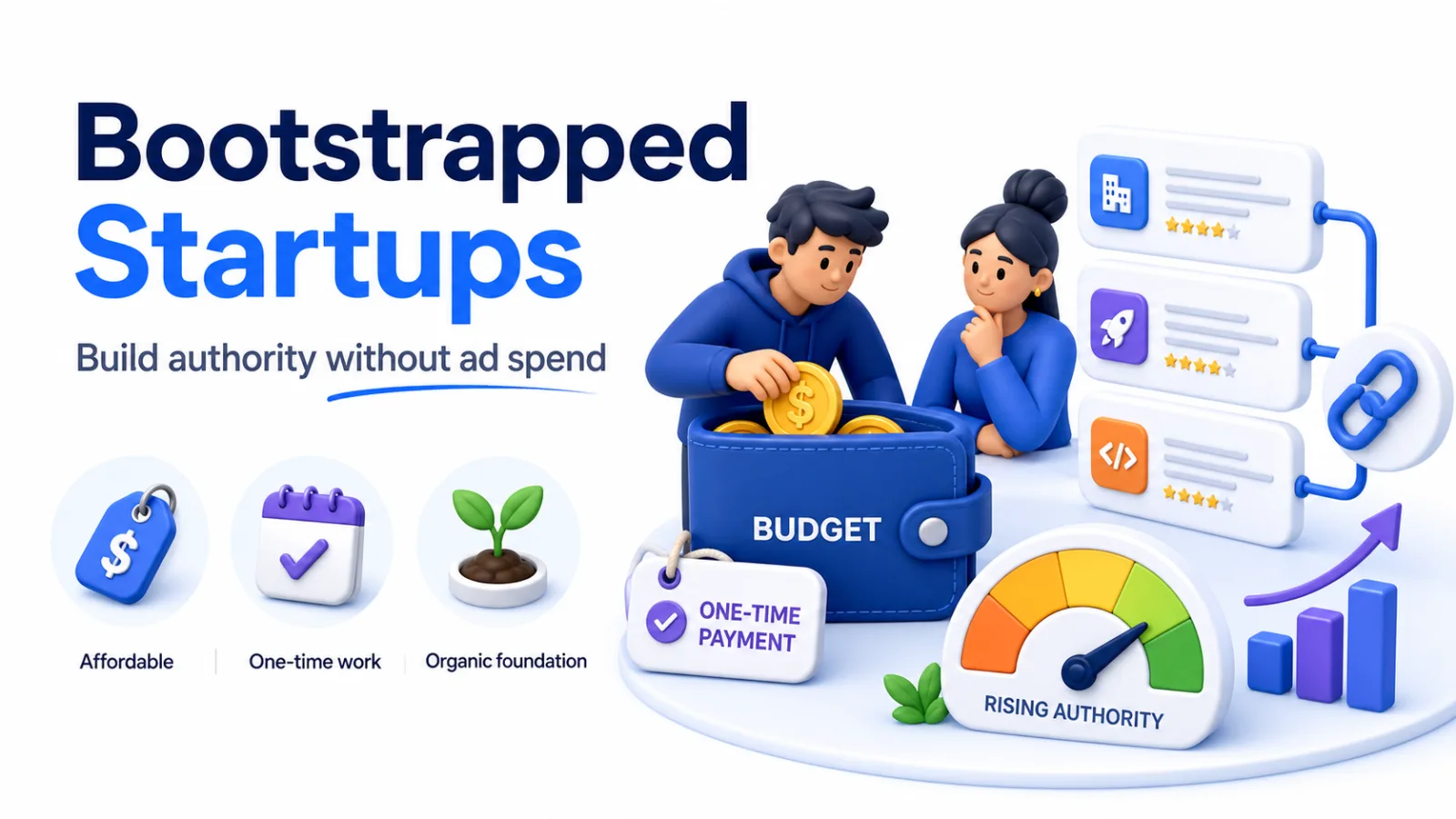 Bootstrapped startup founders building authority with affordable directory submissions and organic backlinks