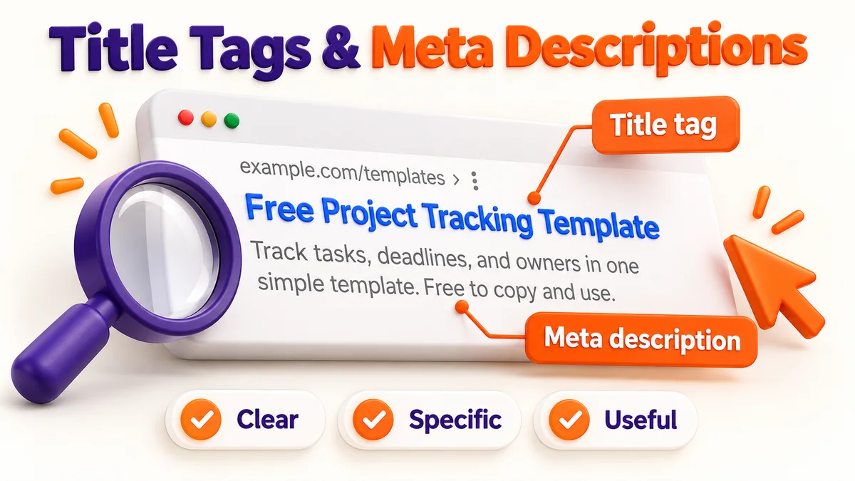 Example of a title tag and meta description shown in a Google search result