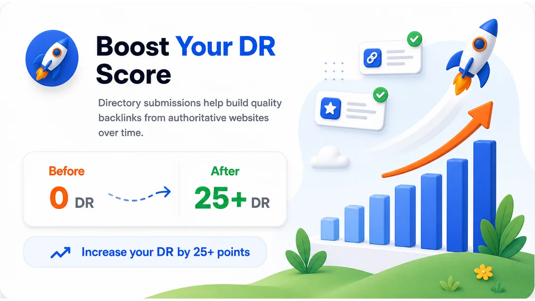 Boost your DR score from 0 DR to 25 plus DR with directory submissions